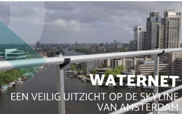 Bezpieczny widok na panoramę Amsterdamu